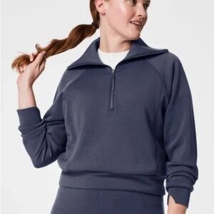 SPANX AirEssentials Half Zip - Dark Storm